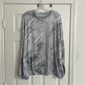 X-Large, long sleeve shirt, HABIT, gray white